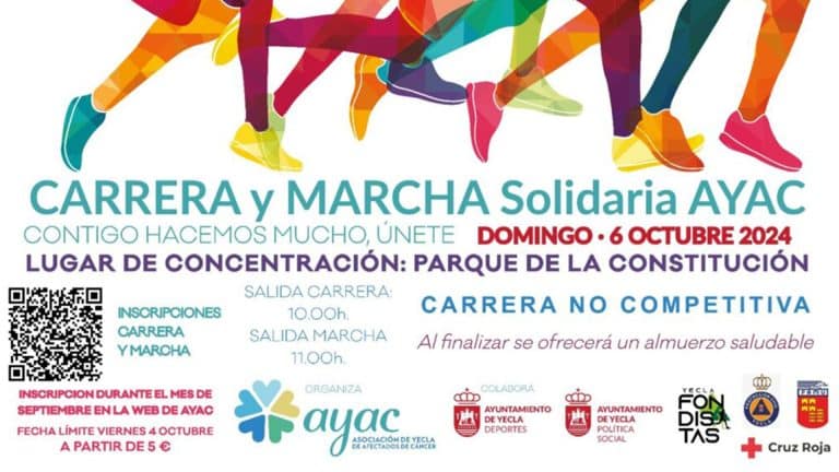 Cartel de la Carrera Solidaria organizada por Ayac 2024